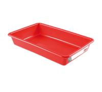 Bac alimentaire plat avec étiquette HACCP 8 litres - Rouge