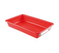 Bac alimentaire plat traçabilité HACCP 5 litres - Rouge