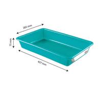 Bac alimentaire plat traçabilité HACCP 5 litres - Vert