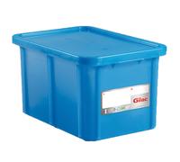 GILAC Bac Rectangulaire HACCP 55L Bleu + Couvercle