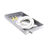 Bac Condensat Clim Intérieur Acier Inoxydable 304 avec Tube de Vidange | Bac de Vidange de Condensat de Climatiseur Hauteur 5 cm, pour Maison, Unité Extérieure de Climatisation(110x10cm(43x4in))