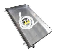 Bac Condensat Clim Mobile avec Tube de Vidange Inoxydable 304 | Bac Récupération Condensat Clim avec Rebord Surélevé, 4 Pattes de Fixation, pour Entrepôts, Animaleries(40x60cm(16x24in))
