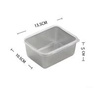 Bac Conservation Acier Inoxydable 13x10cm Rustproof(C) | Acier inoxydable pour premium, couvercle plastique inclus, dimensions 25.8x20x5cm, pour idéal grand format