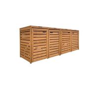 Bac conteneur bois Lex marron 4x240L