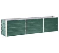 Bac de culture pour grenier - 240 x 40 x 45 cm - Acier galvanisé - Vert - Bac de culture durable à fond ouvert - Résistant aux intempéries et à la corrosion