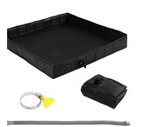 Bac de douche portable | Plateau de bain pliable en PVC 104x104x12,7 cm | Base Douche Camping Avec Tuyau Vidange | Pour Plage Extérieur Tente Camping-Car Voiture Camionneur Remorque Randonnée Road Tri