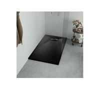 vidaXL Receveur de douche SMC noir 100×80 cm