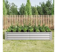 Bac de jardin - Haut - Acier inoxydable - Sans fond - Pour légumes