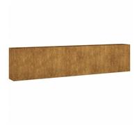 Bac De Jardin Surélevé Avec Cadre Renforcé Et Base Ouverte Acier Corten 360x40x80 Cm