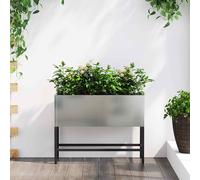 Jardinière surélevée vidaXL, blanche, 60 x 26 x 48 cm, en acier
