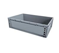 Bac de stockage plastique gerbable norme Europe parois pleines - 35 litres - dim : H 16,5 x L 60 cm