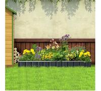 Bac de plantation de jardin en acier 258 x 90 x 30 cm haut gris foncé sans outils gants et étiquettes VEVXYN