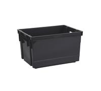 Bac de rangement 20l noir 1 pièce