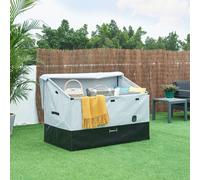 Bac de rangement « Alanno » 850 L Acier 147 x 86 x 109 cm Gris / Noir
