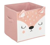 Bac de rangement biche rose 29x29cm - Atmosphera Créateur d'intérieur