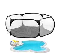 Bac De Rangement De Jouets En Mailles, Organisateur De Chariot De Piscine De Grande Capacité Avec Base, Accessoires De Piscine Pliables Pour La Plage De La Basse De Porche Arrière, 35 X 120 Cm