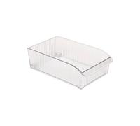 - Bac de Rangement Frigo à Roulettes "Streaks" 20x31cm Transparent