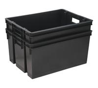 Bac de rangement gris 50L 560x410x295mm EDA - 17739