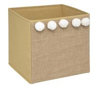 Bac de rangement jute pompons