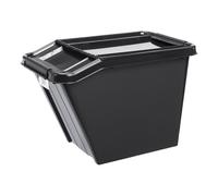 Plast Team – Bac de rangement 58 litres – couvercle incliné – noir