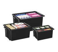 Bac de rangement plastique recy ep Strata - 48,5 litres - dim : H 28,3 x L 60,1 cm