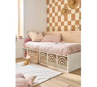 Bac de rangement pliable Arc-en-ciel en corde de papier beige TU