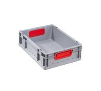 Bac de rangement ProfiPlus EuroBox 412, gris/rouge