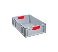 Bac de rangement ProfiPlus EuroBox 617, gris/rouge