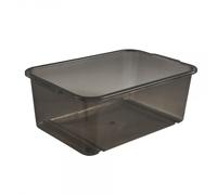 Bac de rangement solide Transparent 4,5 litres - Gris