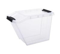 Bac de rangement transparent avec Couvercle Incliné 58 litres