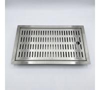 Bac de récupération, Bac d'égouttage - CNS à insérer 440 mm x 240 mm avec raccord de vidange