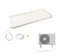 Bac de récupération de climatiseur, bac de récupération de climatiseur épaissi, bac de récupération de condensat, Accessoires gratuits, bac à Eau intérieur extérieur 1-2P/3-5P (81,5 * 33 * 2,5 cm,