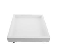 Bac de Récupération D'eau Étanche Carré pour Déshumidificateur | Plastique et Métal, Charge 100kg, 4 Roulettes Pivotantes, Bord Surélevé, Usage Sous-sol et Porte