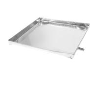 Bac de Récupération du Climatiseur Plateau Argenté, 0,59 Po | Drain Intégré, Bords Relevés 1,18 Po, Base Plate Renforcée, Protection Zinc, pour Balcon et Façade