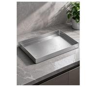 Bac de récupération en Acier Inoxydable 304 - Bac de récupération de Grande capacité (5 cm de Profondeur) pour Eau, Huile et Graisse - Coins soudés Robustes, bac Utilitaire de 1 mm d'épaisse