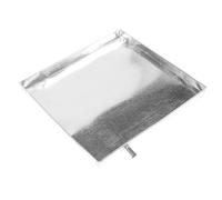 Bac de Récupération pour Climatiseur, Argenté, Sortie 0,59 Po | Plaqué Zinc, Bords Relevés 1,18 Po, Sortie Intégrée, pour Façade et Rebord de Fenêtre