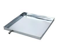 Bac de Récupération pour Climatiseur, Sortie 0,59 Po, Acier Galvanisé | 1 Pièce, Bords Surélevés 1,18 Po, Base Stable Anti-basculement, pour Balcon et Façade Résidentielle
