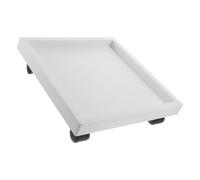 Bac de Récupération pour Humidificateur, Forme Carrée Blanche, 75 Kg | Bord Anti-fuite, Base à Roulettes Intégrée, Acier Renforcé et Plastique, Usage Maison et Buanderie