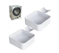 Bac De Retention Machine a Laver, Bac D Egouttement Lave Linge, Bac Vidange Machine à Laver Anti-Fuite en ABS, Bac Lave Linge Universel pour Protection du Sol, Facile à Installer (2Pcs)