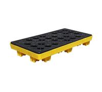 Bac de rétention modulaire anti-fuite pour entrepôts et usines, avec système de drainage intégré. Ce bac de rétention étanche, conçu pour la sécurité industrielle et la protection de l'envir