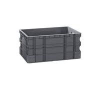 Bac de stockage gerbable en plastique - 50 litres - Gris