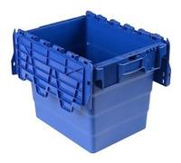 Bac de stockage navette avec couvercle en plastique bleu - 27 litres - Bleu - Viso Bleu G