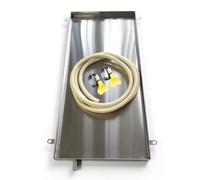 Bac de Vidange Climatiseur avec Tube de Vidange Inoxydable Plateau Profond | Bac Condensat Climatiseur Mobile avec Rebord Surélevé, 4 Pattes de Fixation, pour Appareils Ménagers(120x40cm(47x16in))