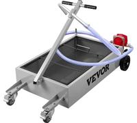 Bac de vidange d'huile, réservoir de vidange d'huile de 15 gallons, bac de vidange d'huile plat, bac de vidange d'huile de grande capacité, main pliable, avec pompe, tuyau, roulettes pivotantes pour v