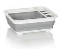 Bac d'égouttage / égouttoir CLEAN SIL pliable, silicone gris/blanc hjh OFFICE Gris/Blanc G