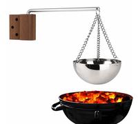 Bac d'évaporation sauna suspendu - Inox - Avec bras pivotant - Pour poêle à sauna et sauna infrarouge