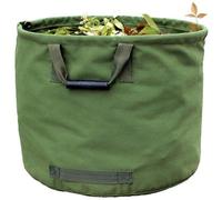 Bac extra-résistant de 125 litres avec poignée, sac à feuilles vert en toile militaire (45,7 cm de haut, 55,8 cm de profondeur)