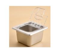 Bac Gastronorme GN 1/6 Étui À Couvercle Transparent,Inox Alimentaire 2.5"/3.9"/ 5.9" De Profondeur,Récipient Pour Bain-Marie Chauffe-Plats Réfrigérateur Restauration,1/6（17.8*16.5cm）,10cm/3.9”