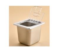 Bac Gastronorme GN 1/6 Étui À Couvercle Transparent,Inox Alimentaire 2.5"/3.9"/ 5.9" De Profondeur,Récipient Pour Bain-Marie Chauffe-Plats Réfrigérateur Restauration,1/6（17.8*16.5cm）,15cm/5.9”