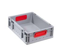 Bac Gerbable Norme Europe 412 EuroBox gris rouge Allit